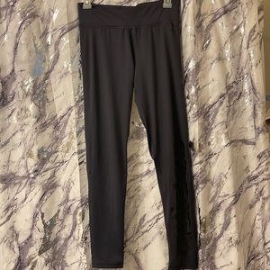 Grey adidas leggings M black letters